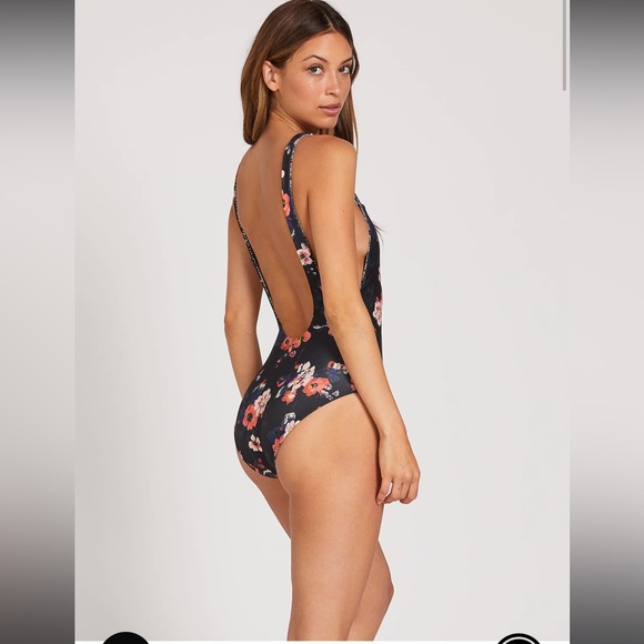 Volcom LEAF IT BE ONE-PIECE SWIMSUIT - BLACK - Picture 11 of 14